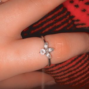 Lotus flower dainty ring